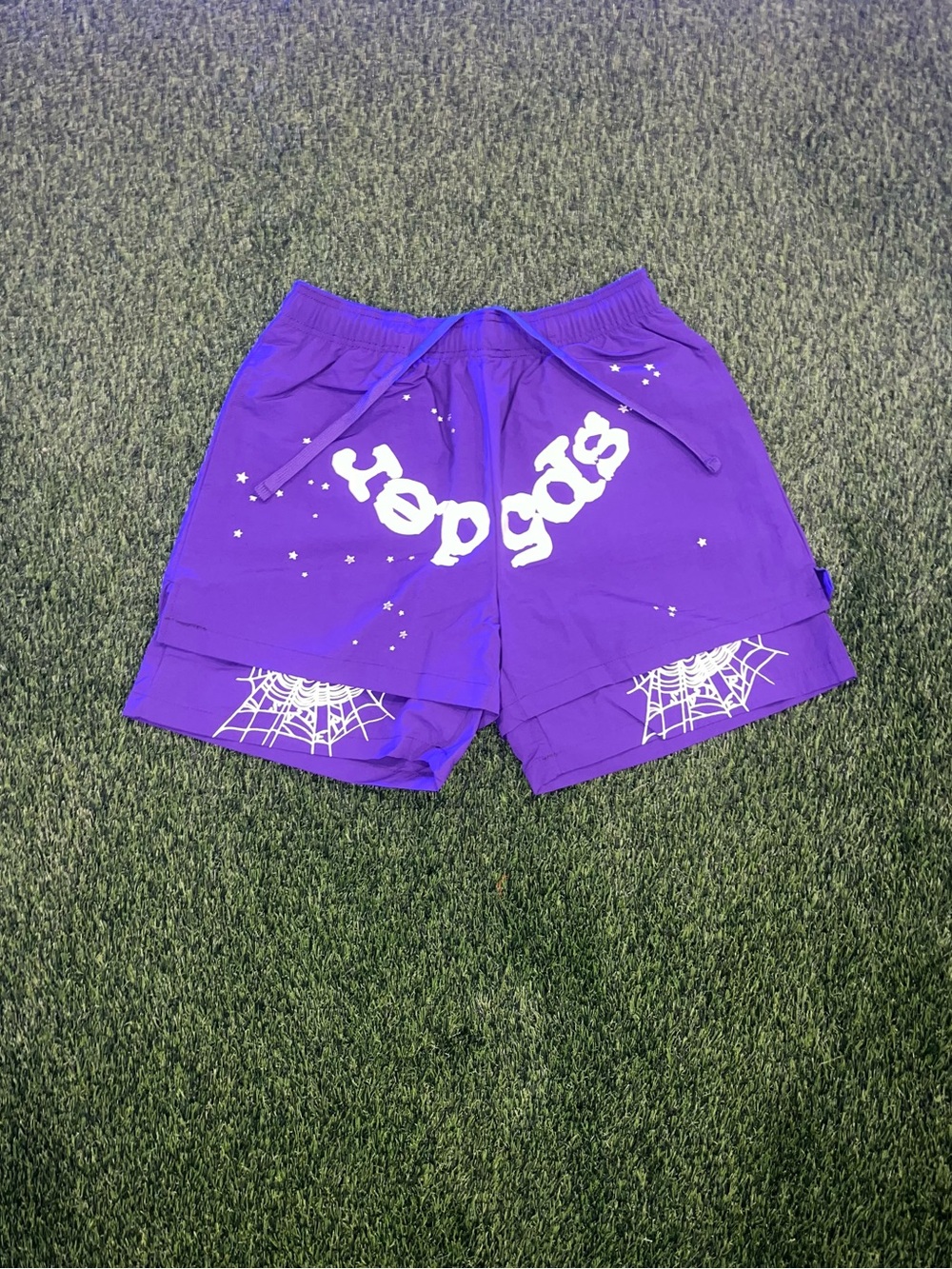 Sp5der OG Web Double Layer Shorts Purple Size M
